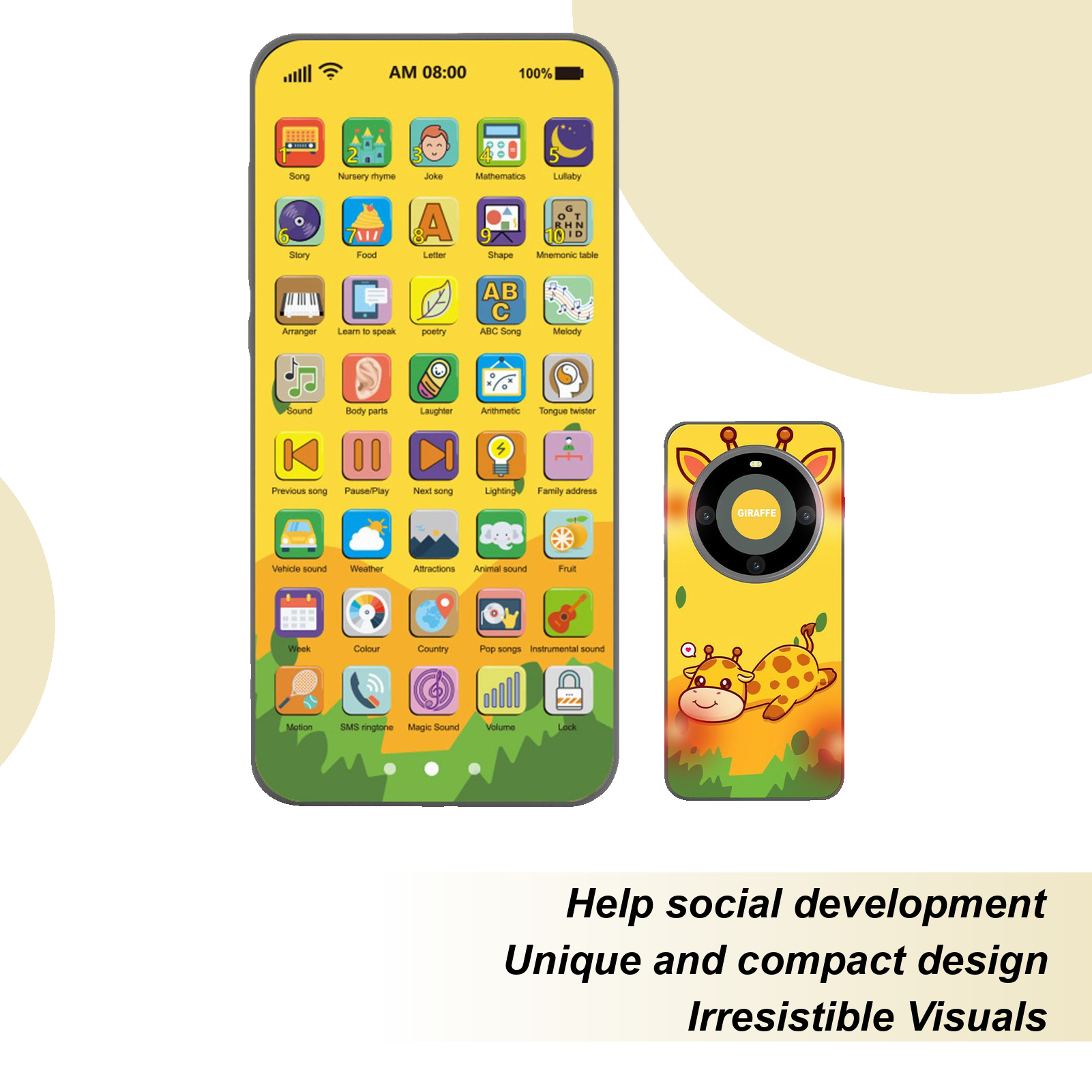 Kids Education Content - Kids Toy Smartphone Early Mobile Phone