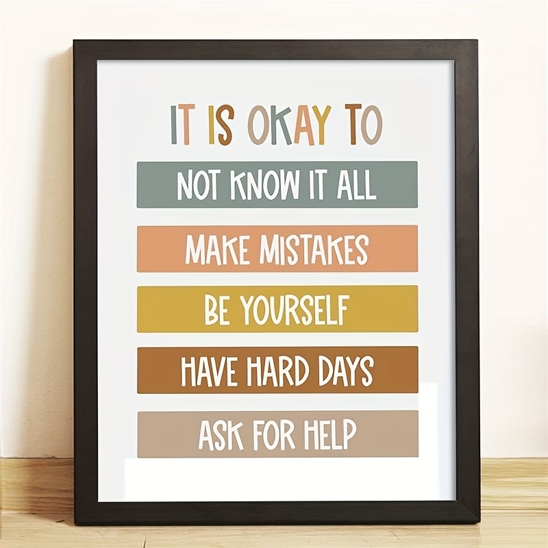 Kids Educational Poster - Modern Bohemian Classroom Educational Quotes Print