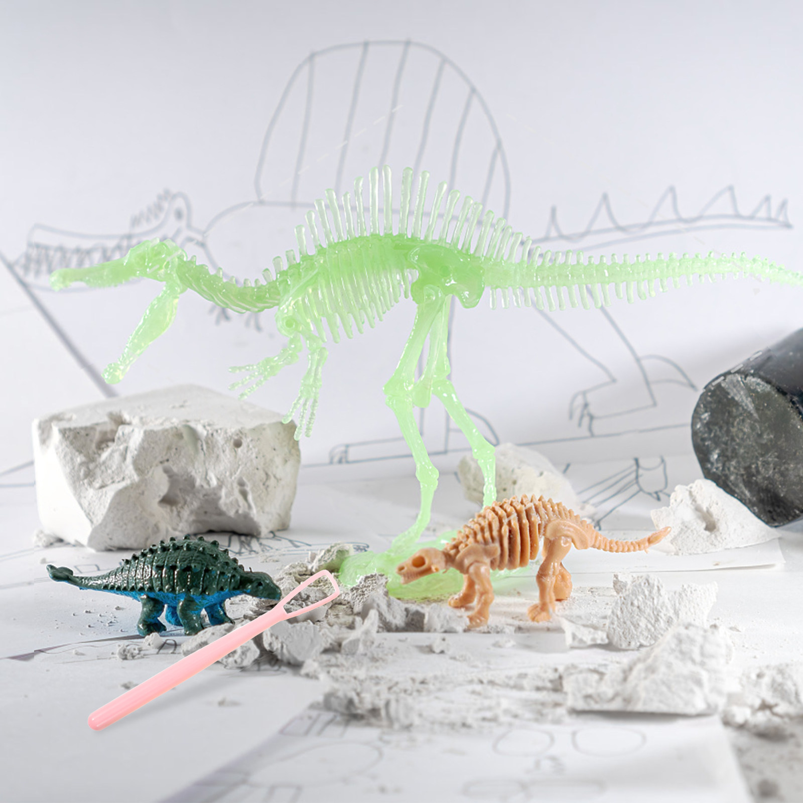 20Pcs Kids Archaeology Digging - огляд і ціна Kids Education Tools