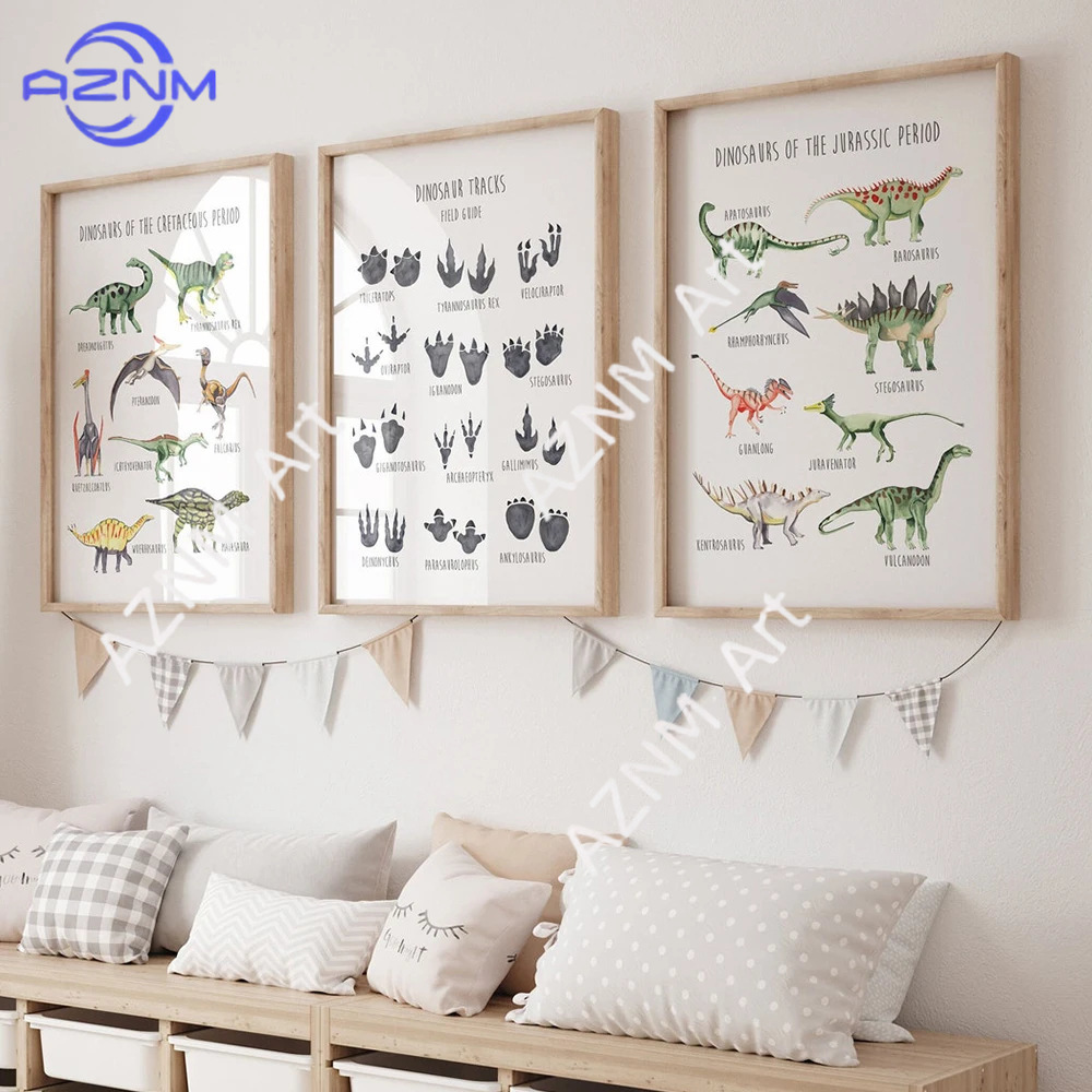 1/3PCS ，The cartoon dinosaur s - огляд і ціна Kids Educational Poster