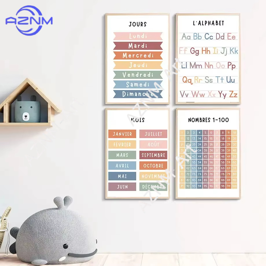 1PC ，English French Number Alp - огляд і ціна Kids Education Alphabet Numbers