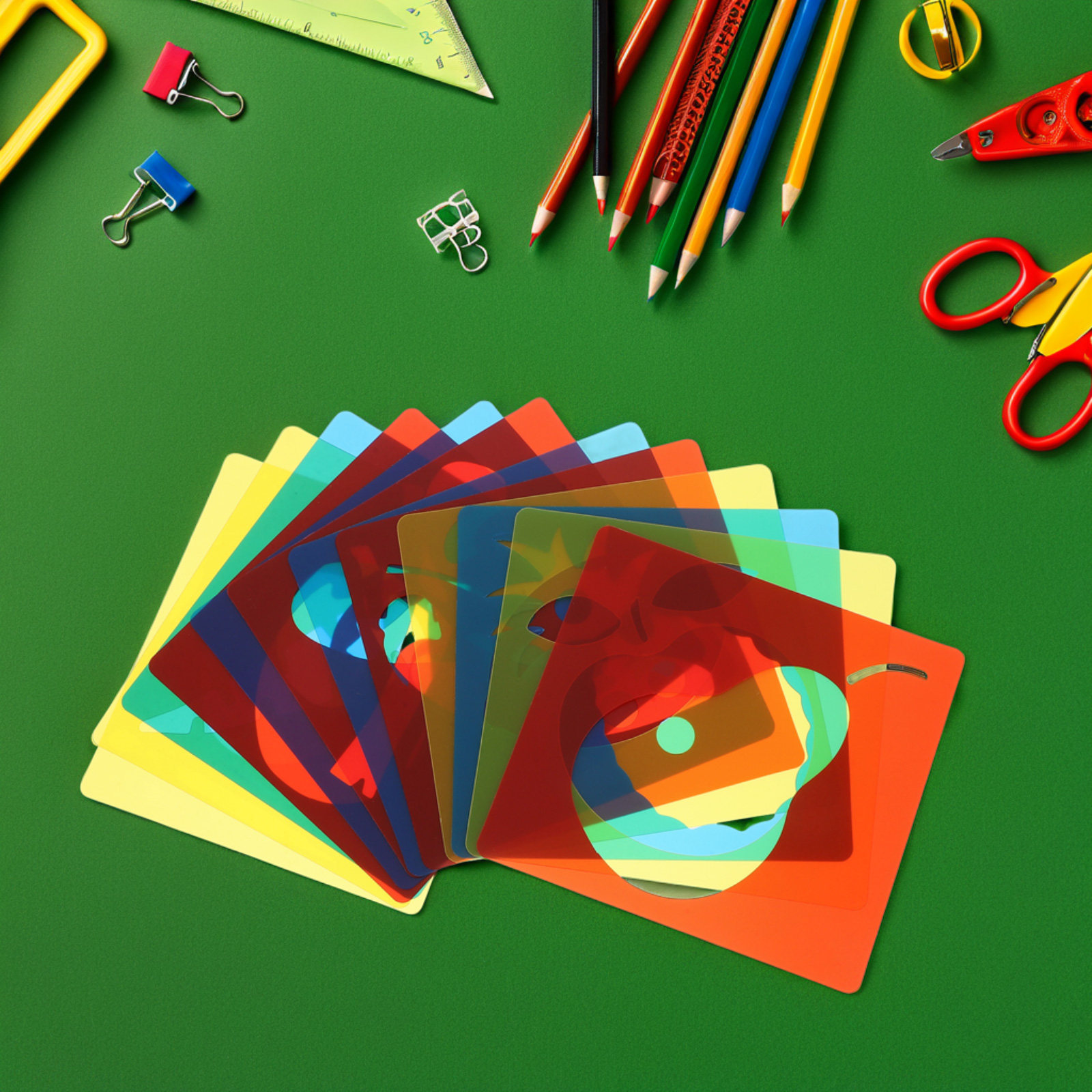 12Pcs Kids Drawing Stencils Pl - огляд і ціна Kids Education Tools
