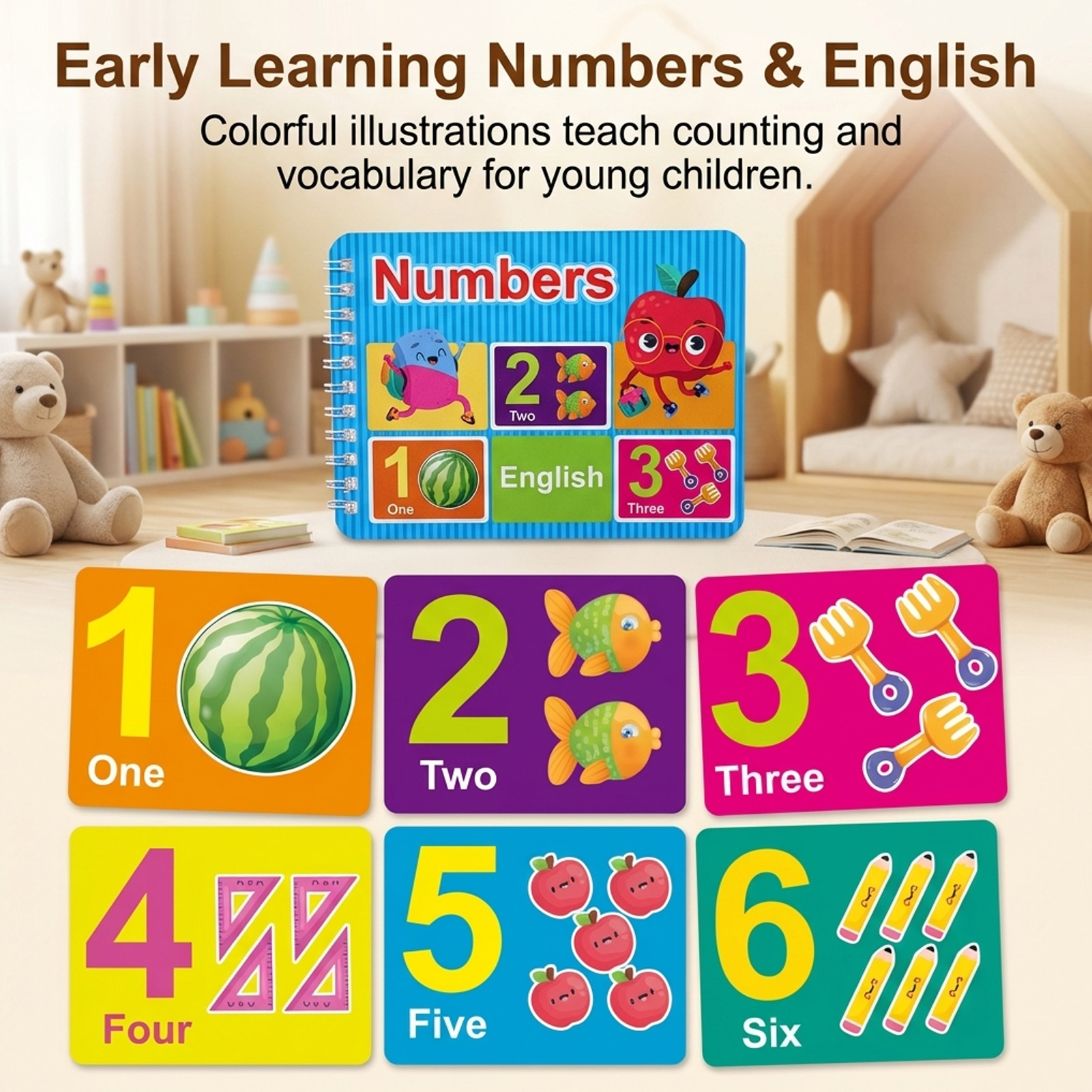 Early Education Cognitive Card - огляд і ціна Kids Education Alphabet Numbers