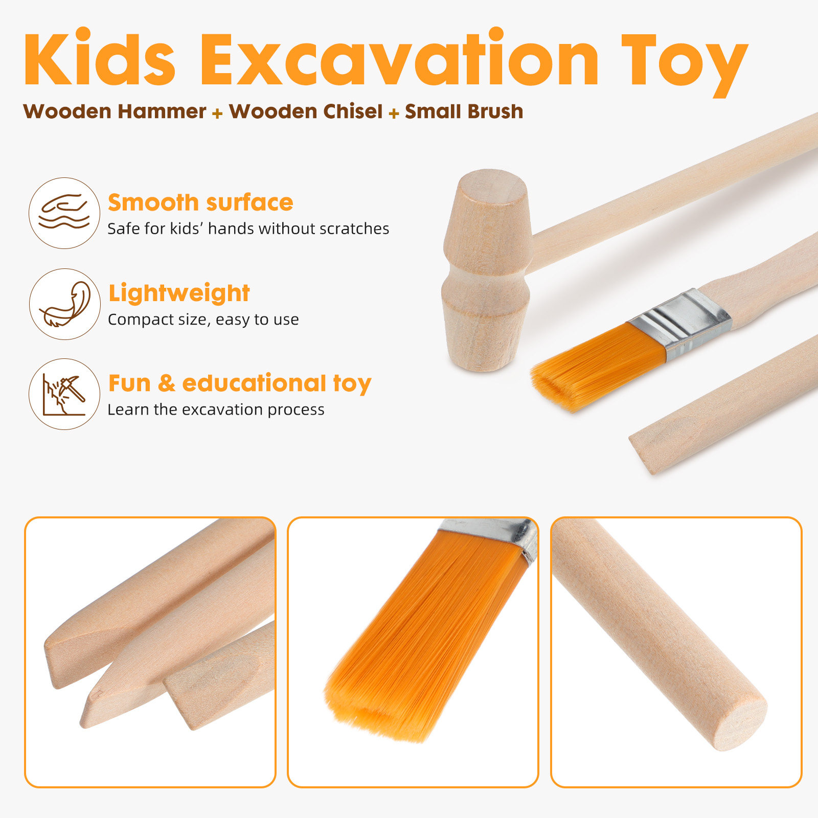 3Sets Dinosaur Digging Tools E - огляд і ціна Kids Education Tools
