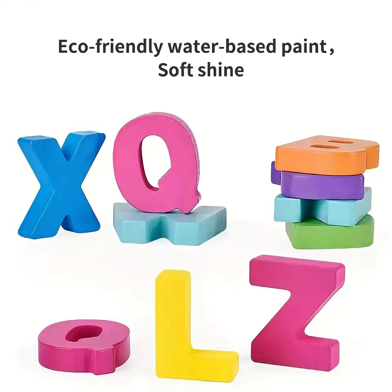 Colorful Alphabet Number Woode - огляд і ціна Kids Education Alphabet Numbers