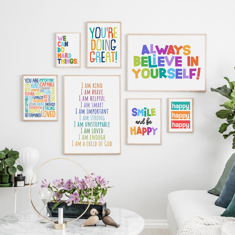Positive Kid Classroom Wall Pi - огляд і ціна Kids Educational Poster